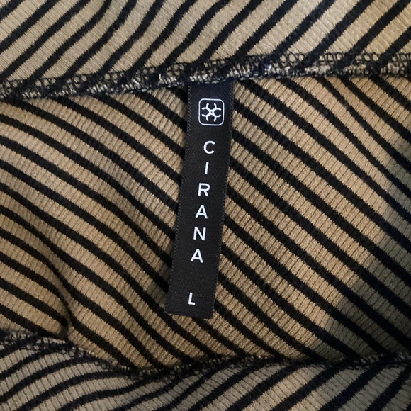 Cirana Green & Black Striped Skirt Size Large - Picture 4 of 5